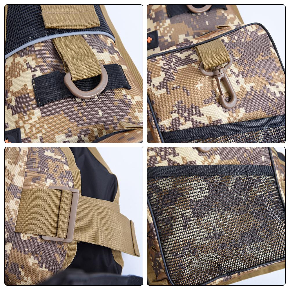 Áo khoác câu cá với nhiều túi và vòng đính kèm tiện lợi cho hoạt động ngoài trời