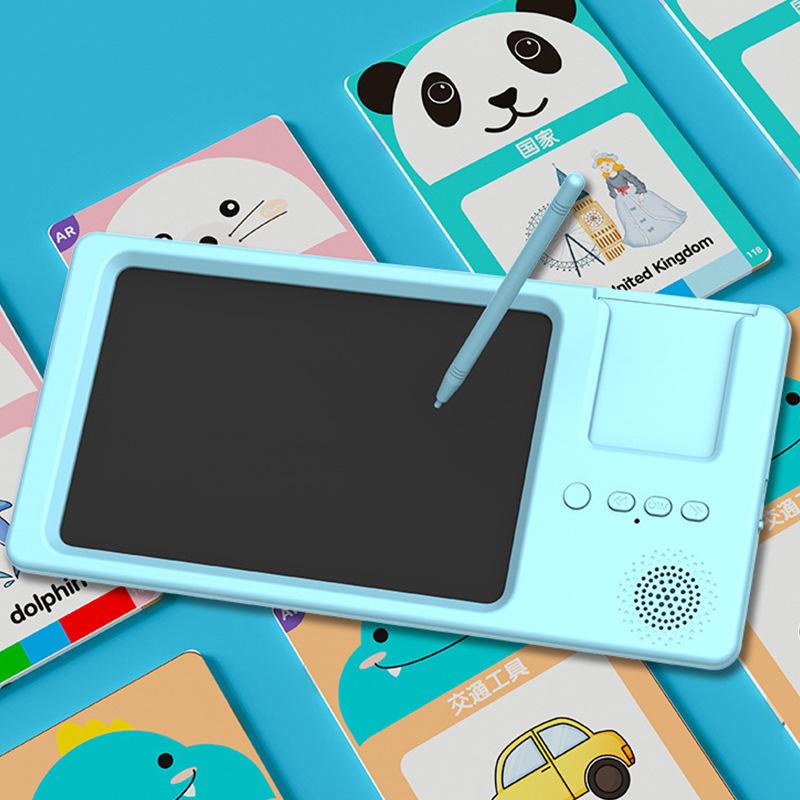 Bảng viết tay máy thẻ LCD phong cách mới nhất câu đố dành cho trẻ em bảng vẽ giáo dục sớm bảng viết máy giáo dục sớm song ngữ tiếng Trung và tiếng Anh
