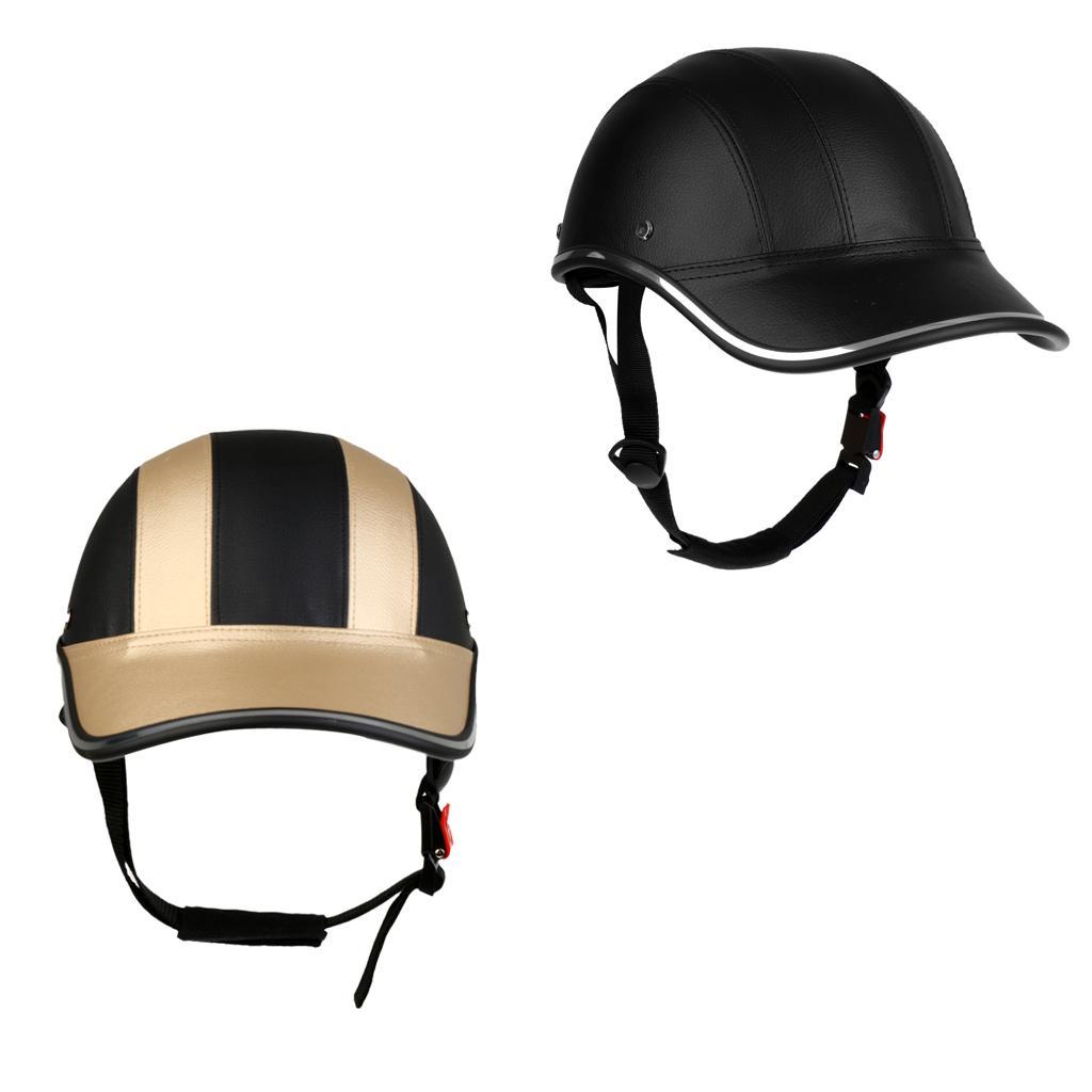 2 Pieces Motorcycle Protective Hat 55-60cm Baseball  Bike Scooter Safety