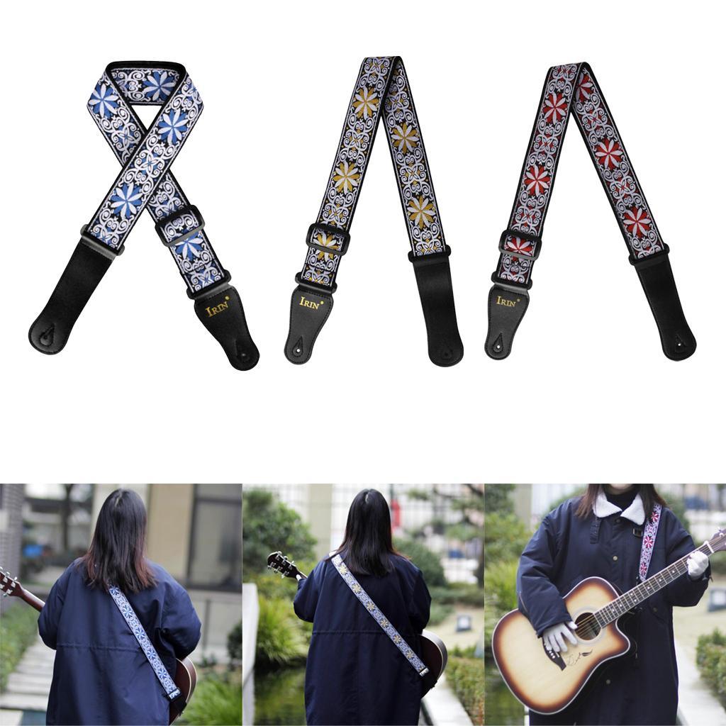 Adjustable Comfortable Guitar  Strap for Electric Acoustic Guitar Blue