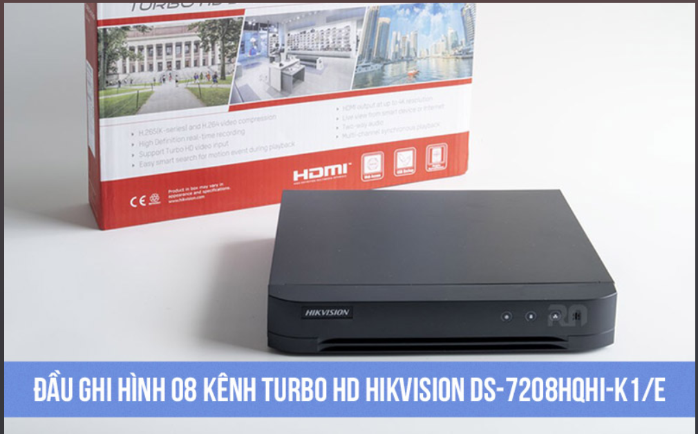 Đầu Ghi Hình 08 Kênh Turbo HD Hikvision DS-7208HQHI-K1/E-hàng chính hãng