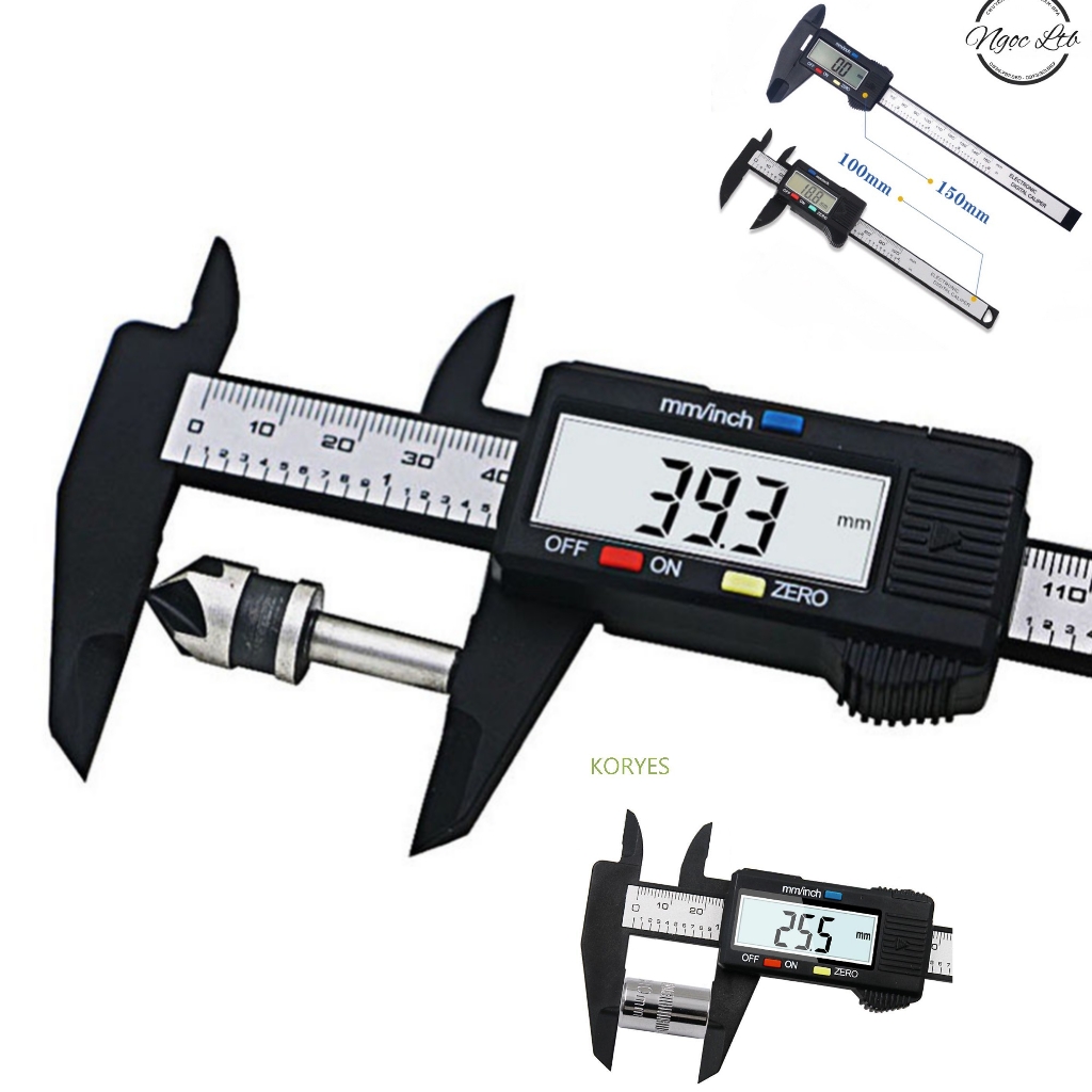 Thước đo kẹp điện tử màn hình led thép không ghỉ siêu nhạy loại tốt hàng cao cấp mẫu mới