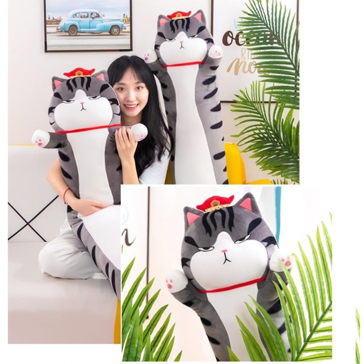 Gối ôm mèo hoàng thượng cho bé ngủ ngon – Quà tặng thú nhồi bông mèo mặt quạu siêu dễ thương – Size từ 60 đến 130 cm – Gấu bông mèo quý tộc