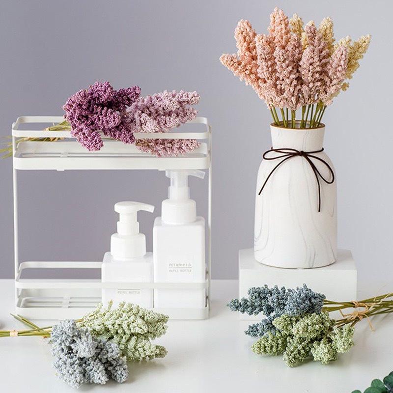 Hoa giả - Nhánh Hoa ngô Bông lúa nhân tạo chất liệu nhựa decor trang trí nhà cửa, không gian gia đình