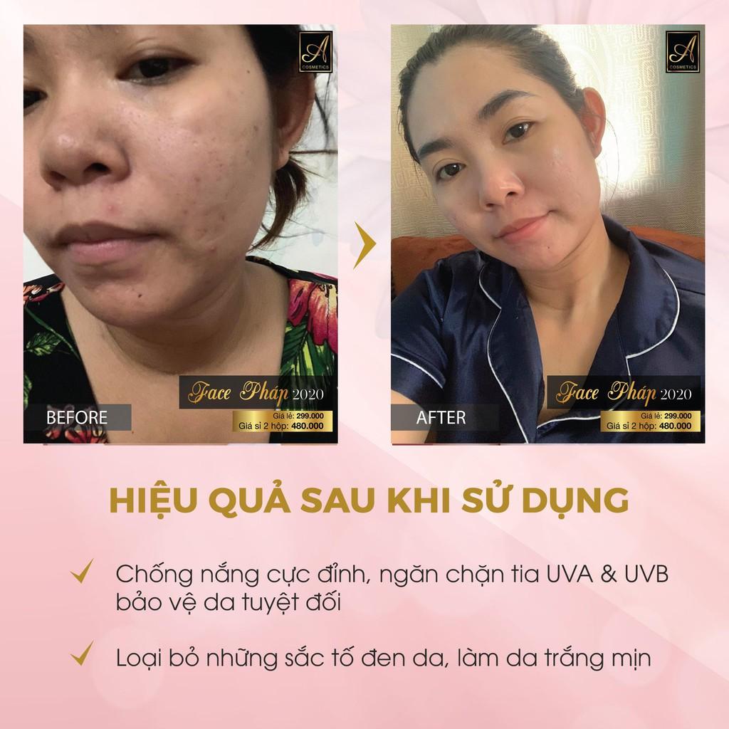 Bộ SP dưỡng trắng da mặt: Kem Face Pháp 50g + Serum 50ml - Giúp Dưỡng Trắng Da Mềm Mịn Căng Bóng