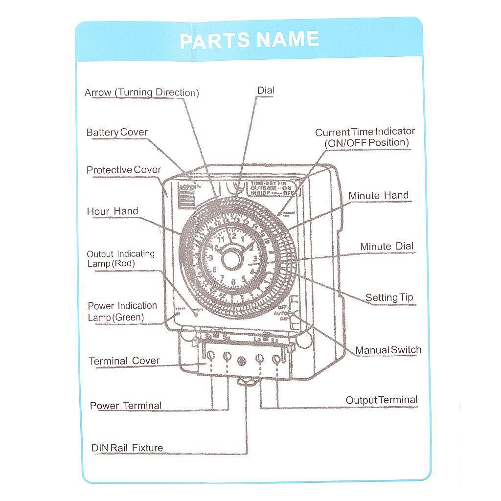 Analog Time Switch for Outdoors, Socket Switch,