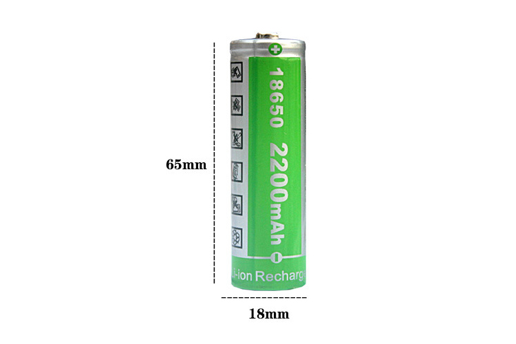 Pin Sạc 18650 2200mah 4.2V Dung Lượng Chuẩn (Xanh Lá)