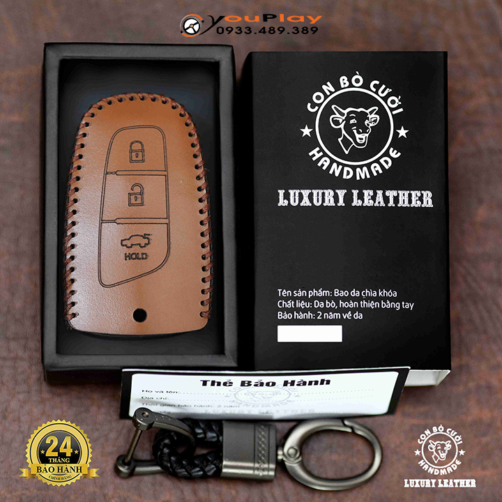 Bao da Chìa khoá Ô tô Hyundai Santafe, Accent, Elantra, Kona, Tucson, Grand i10... Bọc chìa khoá Hyundai