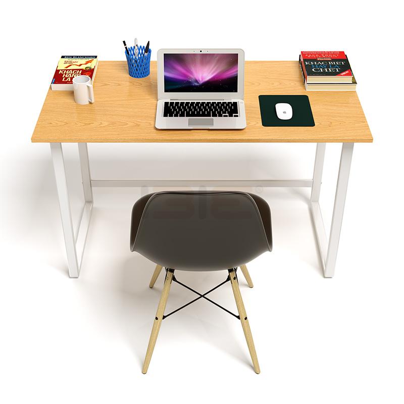 Bộ Bàn Oak-F Vân Sồi Chân Trắng Và Ghế Eames Chân Gỗ Trắng IBIE TOOAFO12W-EAMSW