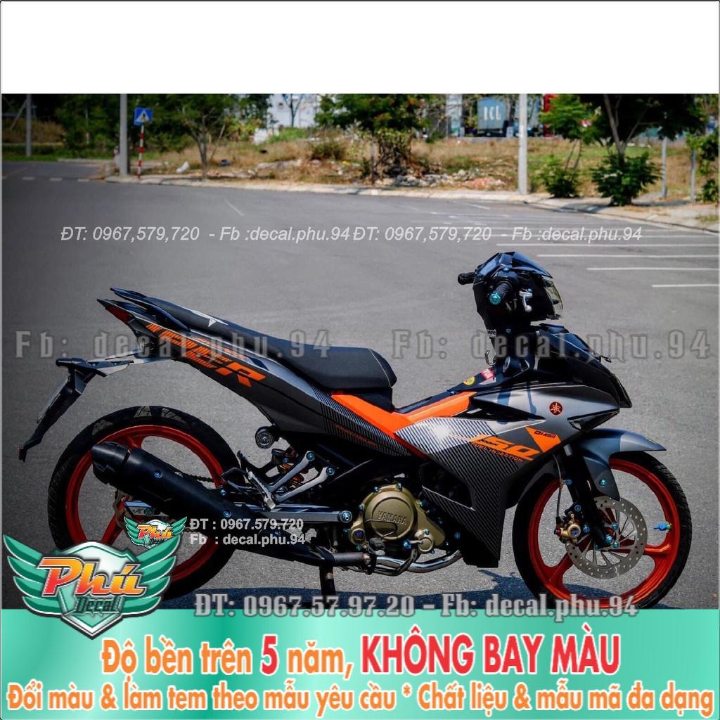 Tem Rời Exciter 150 Sniper xám cam -1