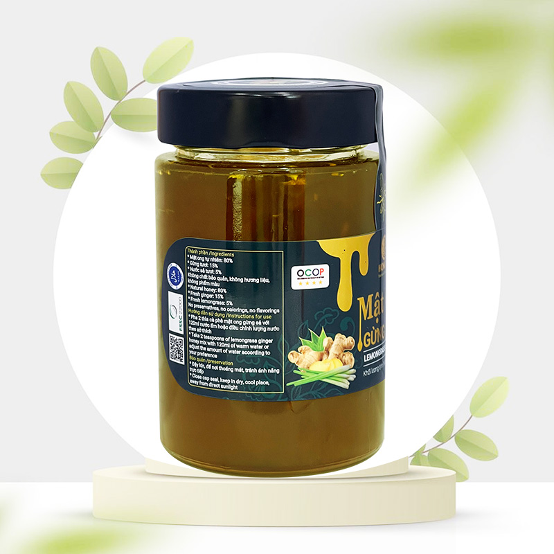 Mật ong Gừng Sả Honeco 500g