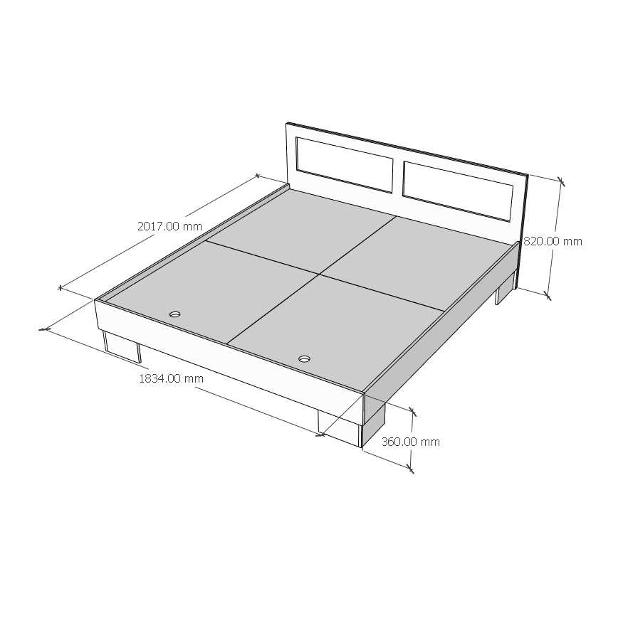 [Happy Home Furniture] ROTAN , Giường ngủ mây đan , 205cm  x 36cm ( DxC), GNG_122, GNG_123, GNG_124, GNG_125