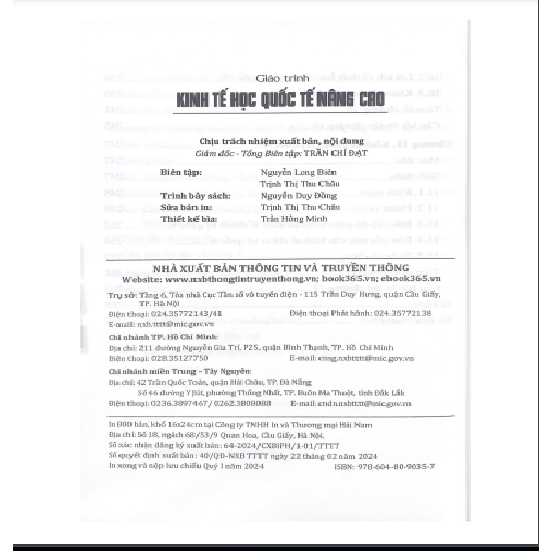 Giáo trình Kinh tế học quốc tế nâng cao ( xbtt)