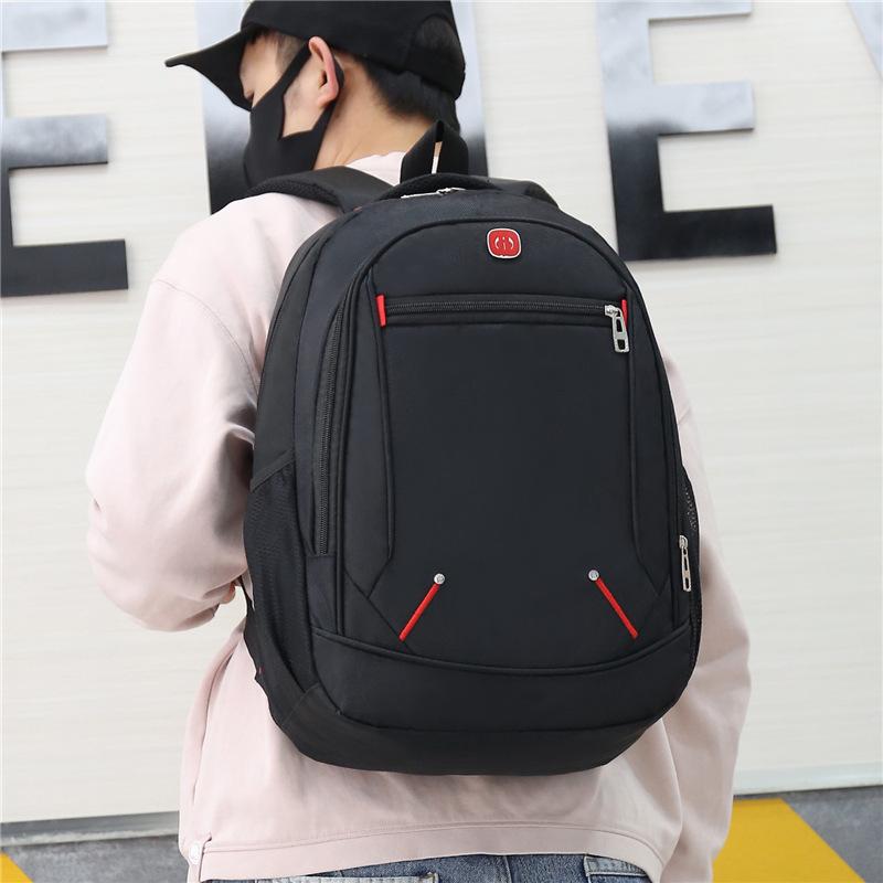 Thời Trang Công Suất Lớn Nam Sinh Viên Schoolbag Khoác Màu Chất Liệu Polyester Người Đàn Ông Của Ba Lô Đa Chức Năng Đơn Giản Túi