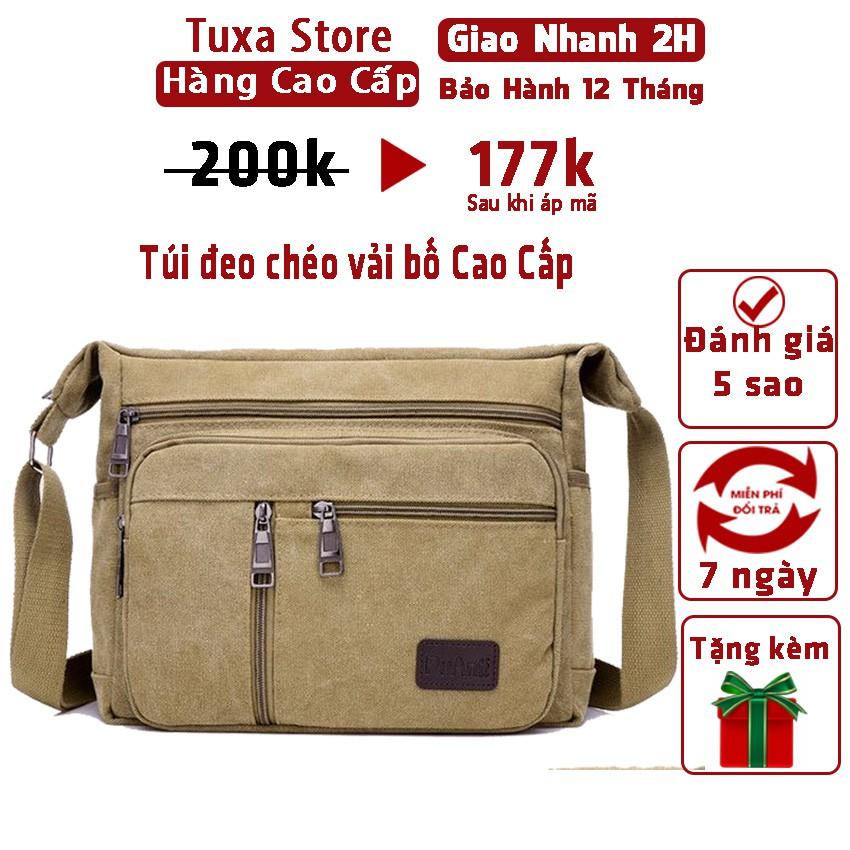 Túi Đeo Chéo Nam Vải Bố Thời Trang Hàn Quốc Cặp Đeo Vải Canvas Tuxa Store