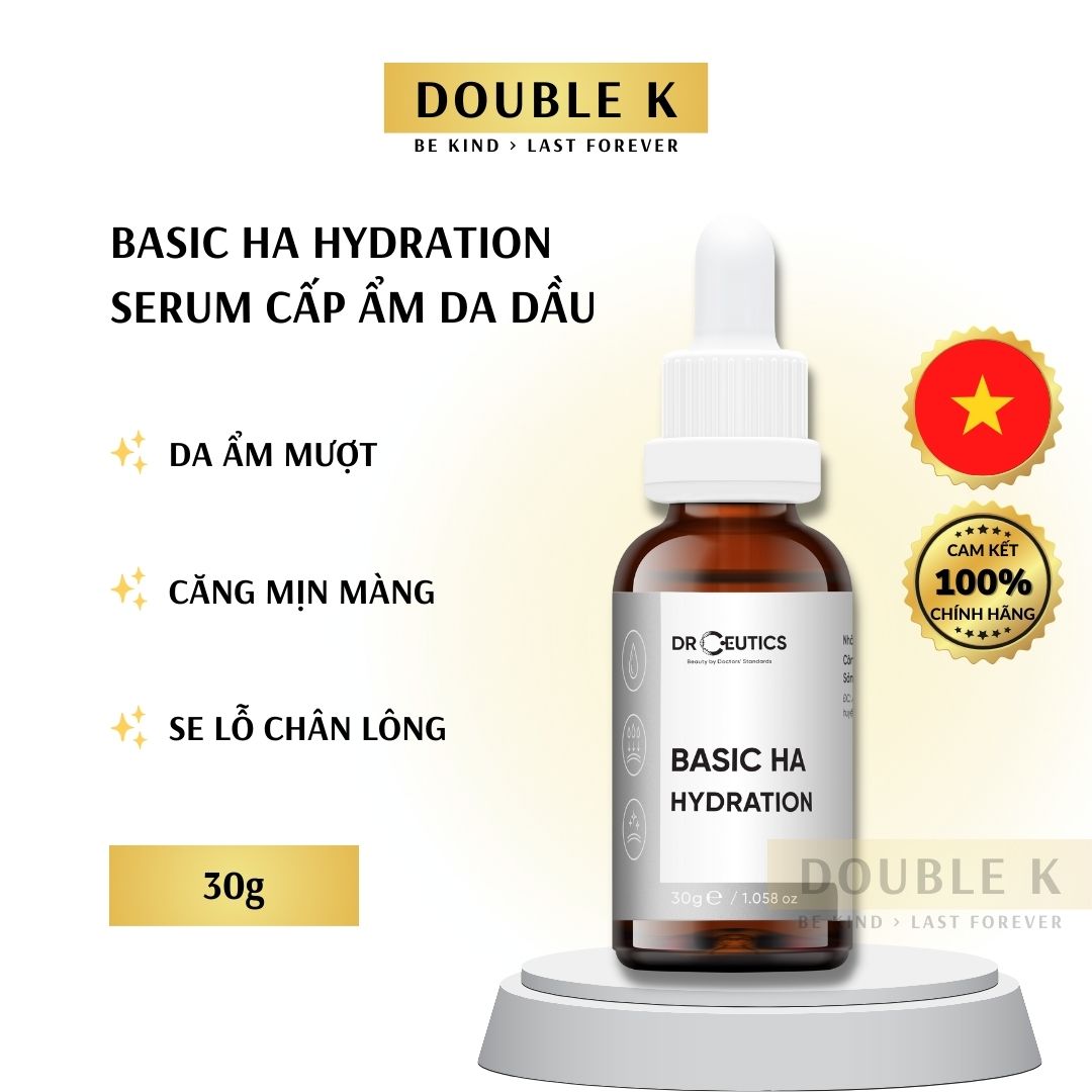 Drceutics Basic HA Hydration - Serum Cấp Ẩm Cho Da Dầu - Double K