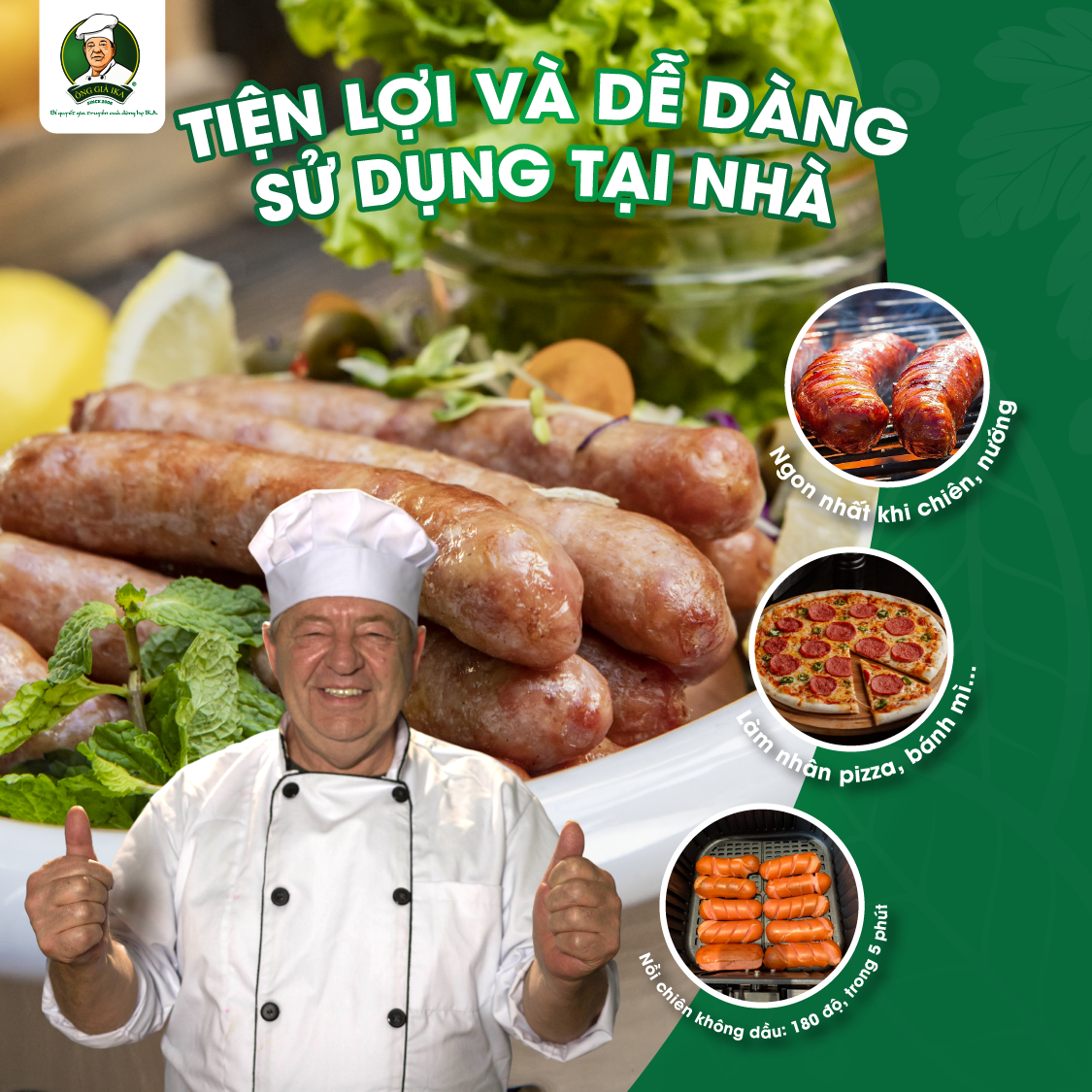 [Chỉ Giao Hà Nội] Xúc xích Nướng BBQ 300g