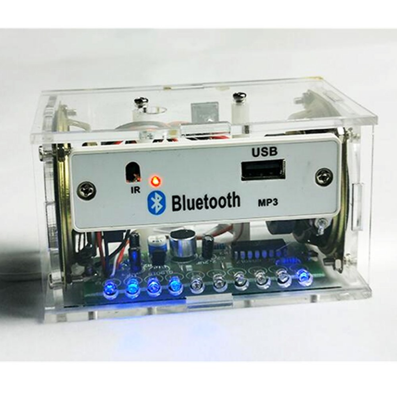 Bộ dụng cụ loa Bluetooth DIY DIY DIY Radio Kit Điện tử thành phần đào tạo hàn để giảng dạy các bộ phận lắp ráp Color: Radio with power