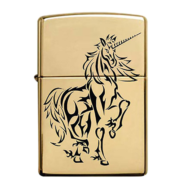 Bật Lửa Zippo 254b Khắc Axit Ngựa Một Sừng 04 - 254b.Nguams04