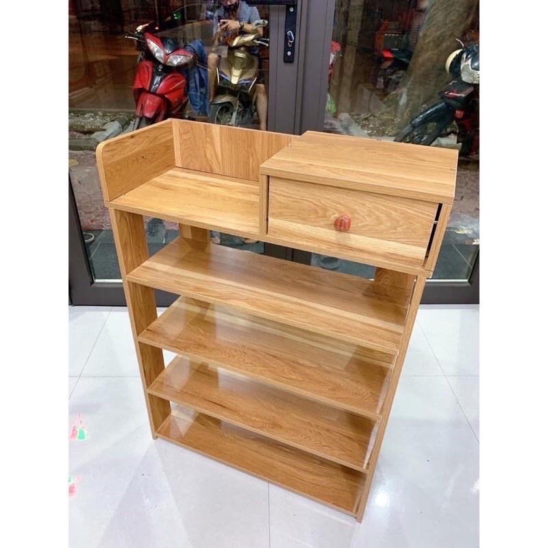 KỆ ĐỰNG GIẦY DÉP GỖ 5 TẦNG CÓ HỘP ĐỰNG ĐỒ TIỆN DỤNG