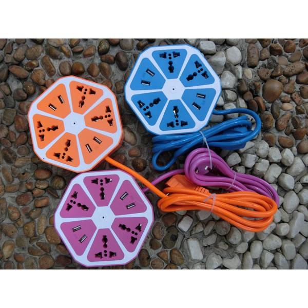 Ổ Cắm Điện Hình Trái Cam 2 Cổng USB