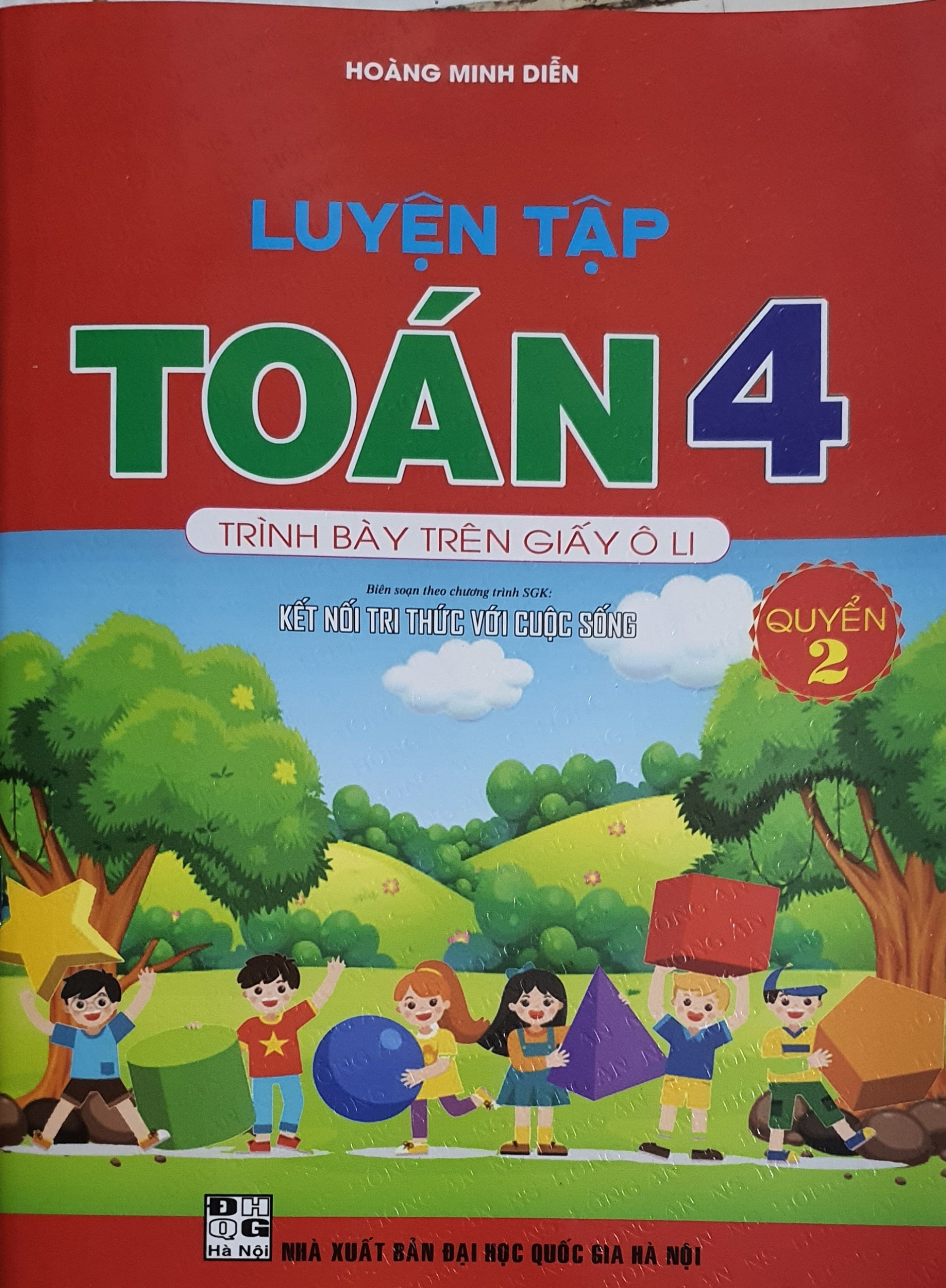 sách - combo luyện tập toán 4- trình bày trên giấy ô li (bám sát sgk kết nối tri thức - bộ 2 cuốn)