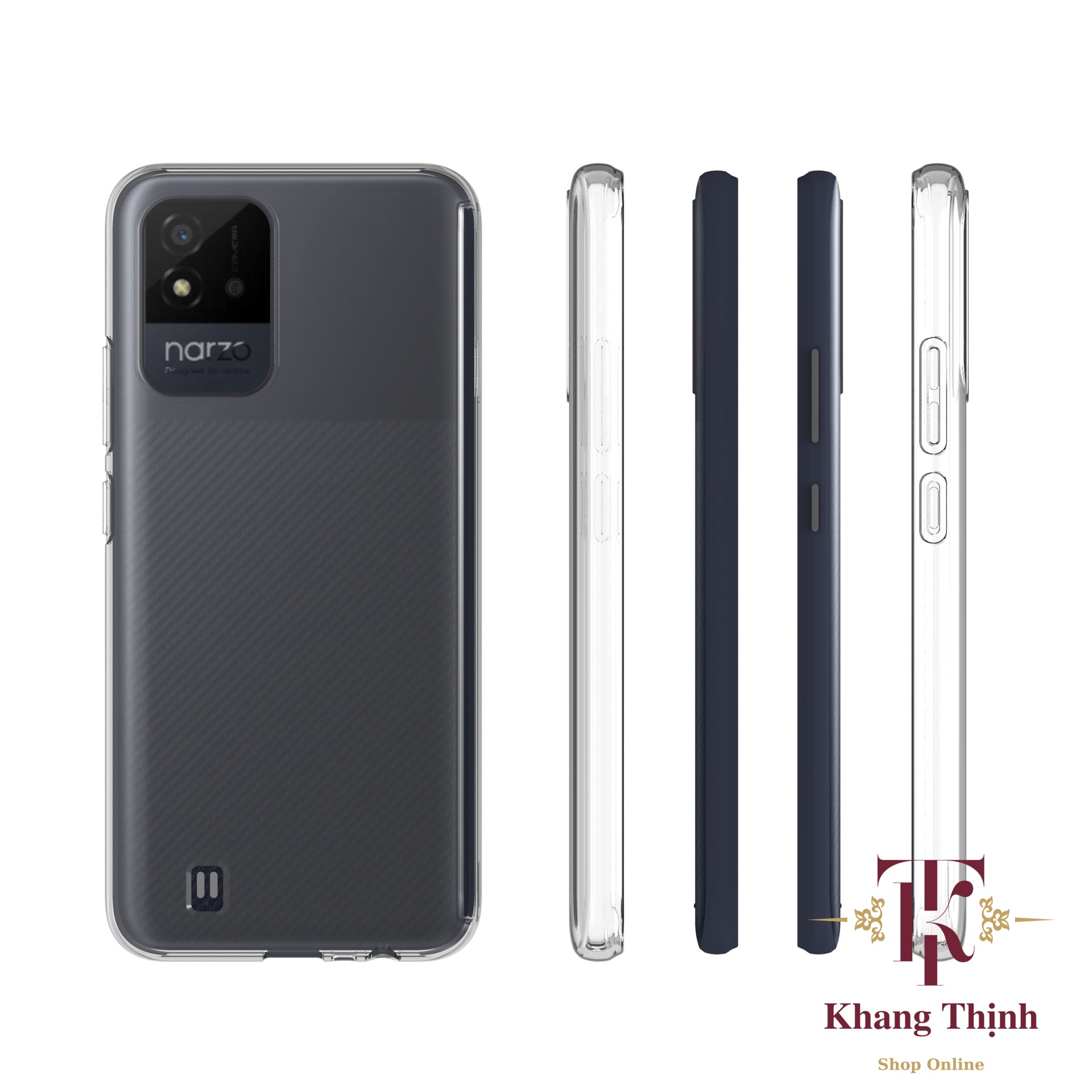 Ốp lưng dành cho Realme Narzo 50i silicon dẻo trong suốt cao cấp A+