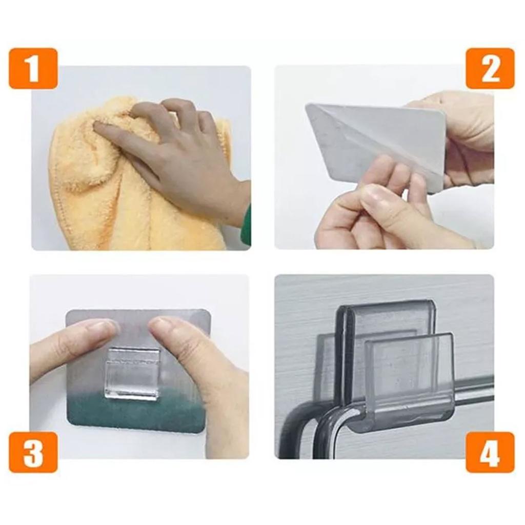Móc Treo Tường Dính Trong Suốt , Móc Treo Ảnh Đa Năng , Không Cần Đục Lỗ , Giá Treo Đồ Trang Trí Phòng Tắm