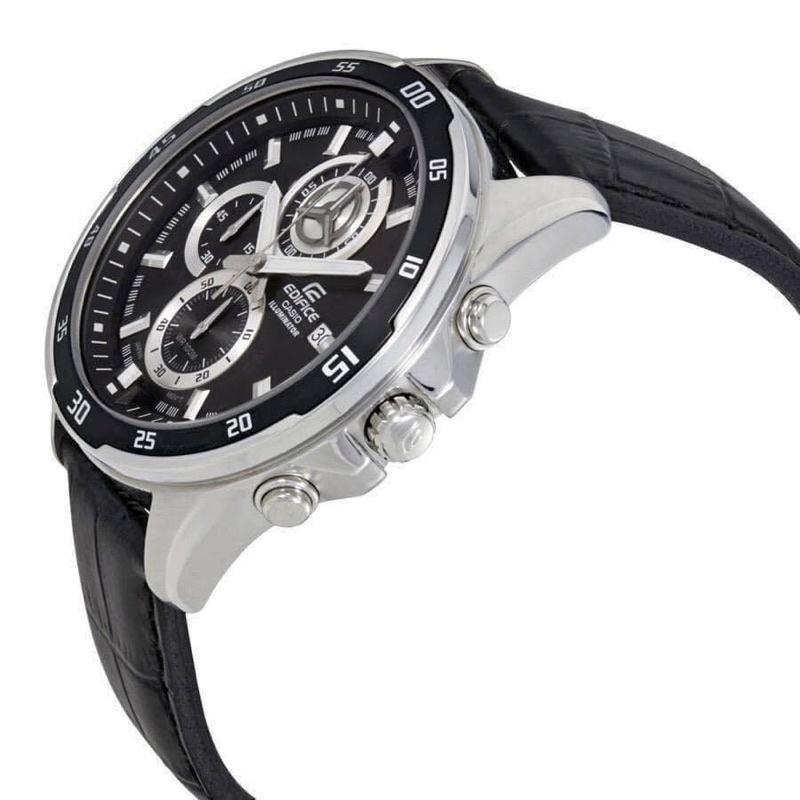 Đồng hồ Nam dây da đen Casio Men Edifice Nam tính thời trang