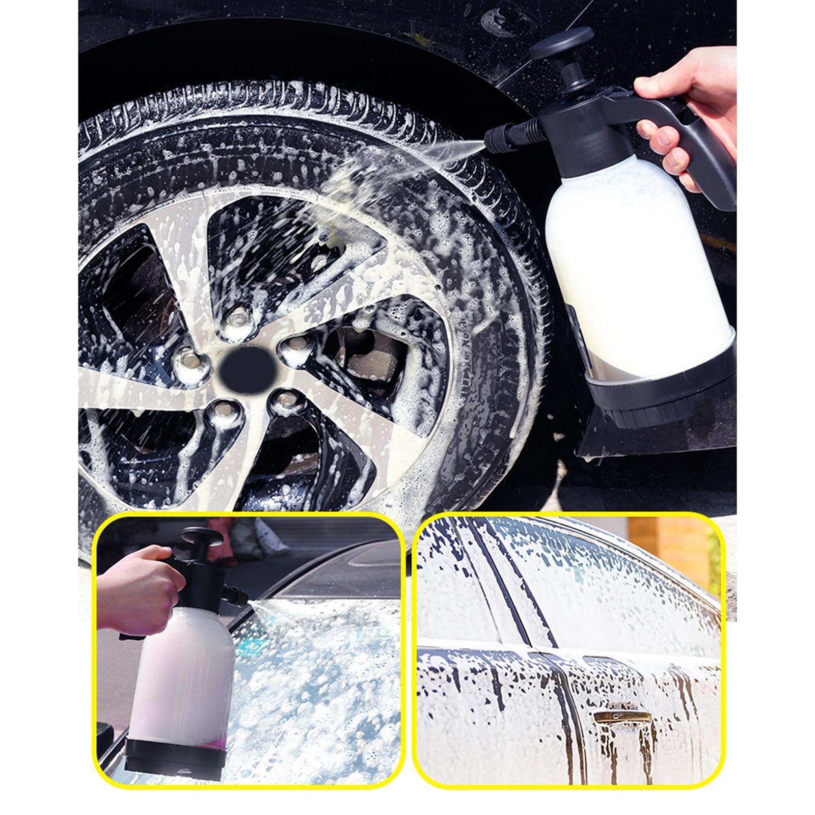Car Hand Foam Sprayer Adjustable Nozzle 2.0L Portable for Car Window Washing