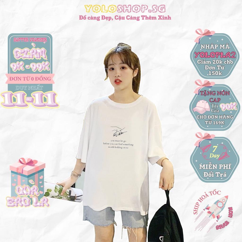 Áo thun tay lỡ You Must Let Go phông Unisex nam nữ tee oversize form rộng pull Ulzzang Streetwear Hàn Quốc vải mềm