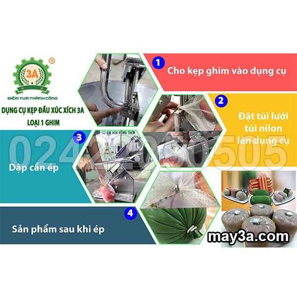 Dụng cụ kẹp đầu xúc xích 3A (dập 1 ghim)