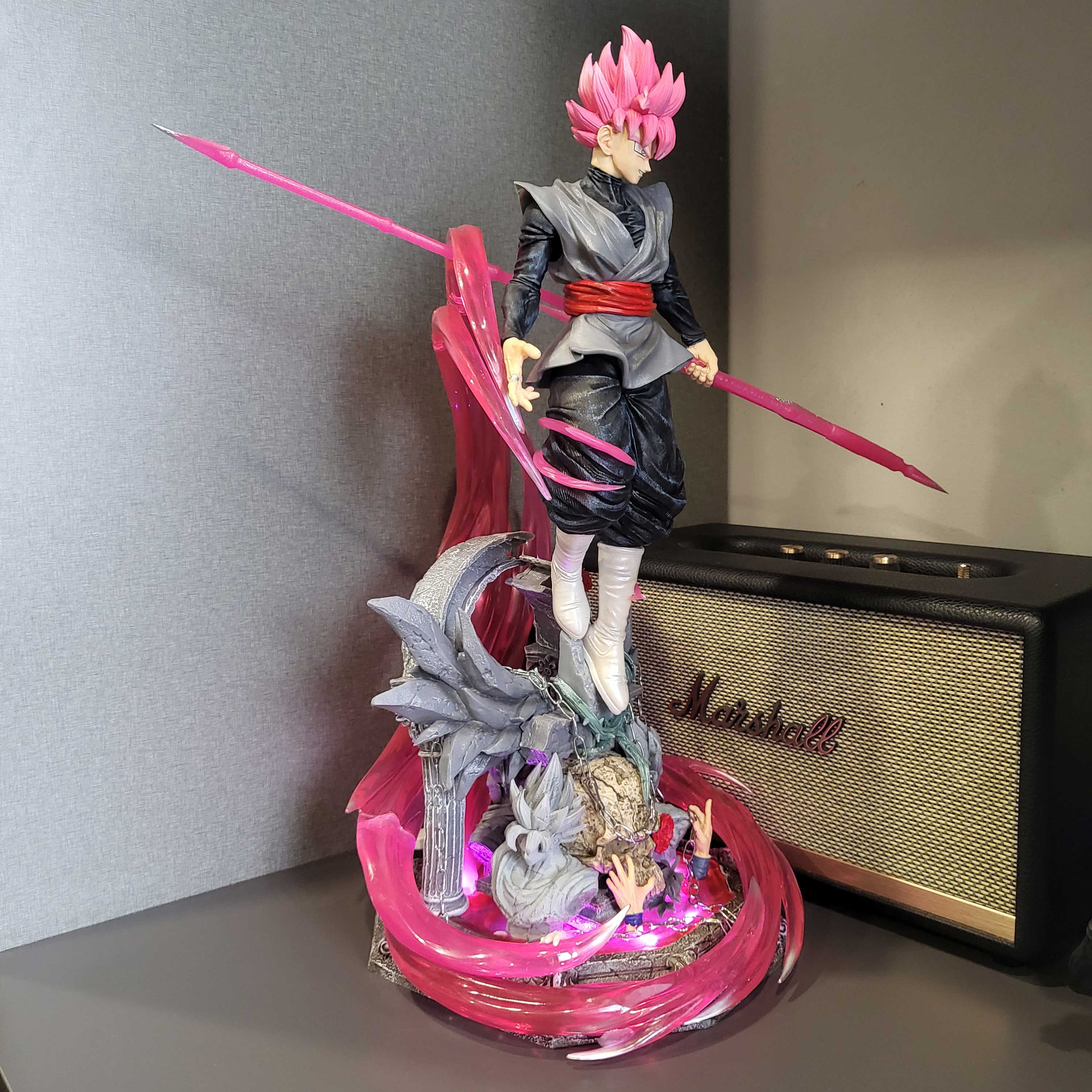 Mô hình Black Goku Rose 2 đầu 48 cm có LED (usb độc quyền) - Dragon Ball