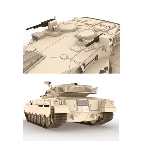 Mô hình giấy xe tank Merkava Mk2 tỉ lệ 1/33