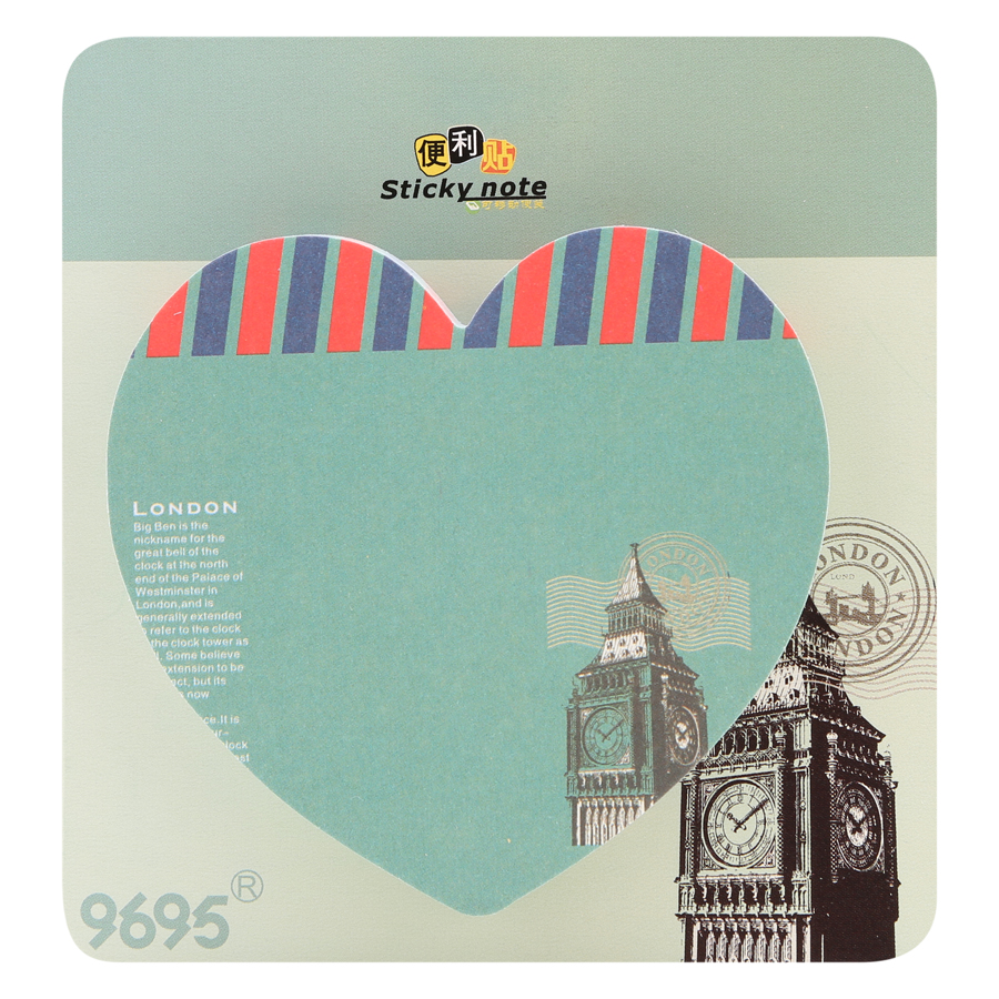 Giấy Note Hình Tim No.1050 - Hình London 1