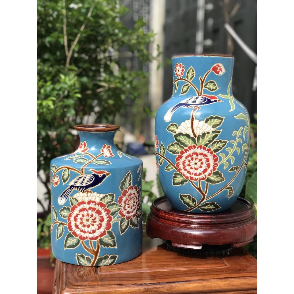 Bình Hoa Chim Xanh HN gốm sứ Nam bộ