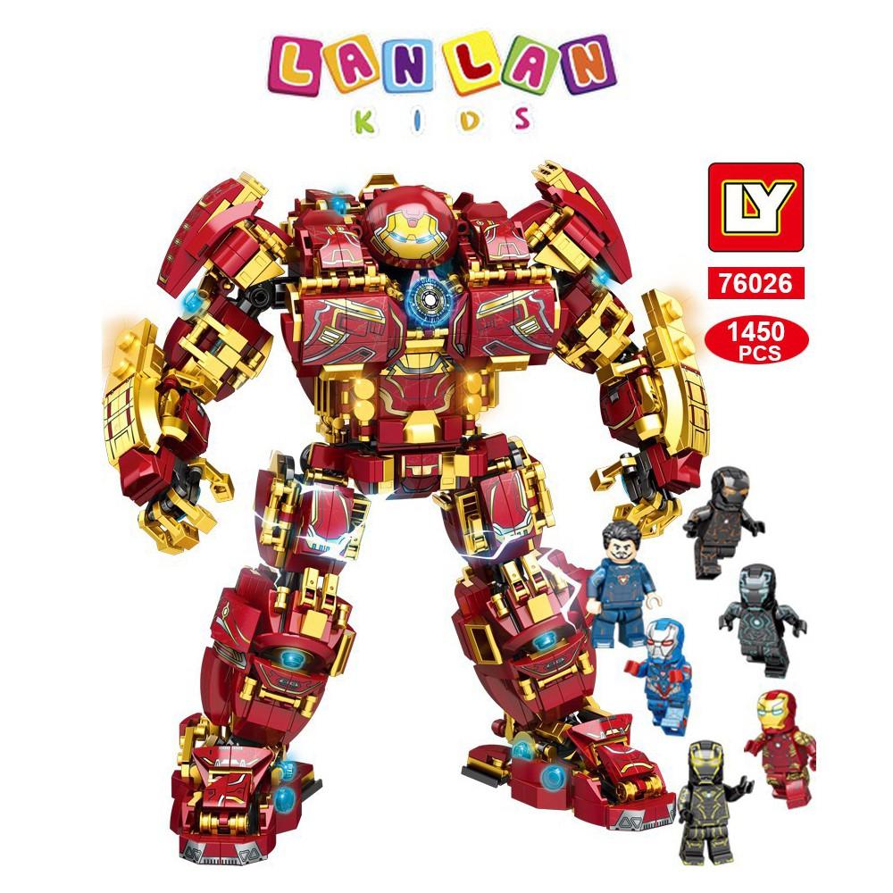 Đồ chơi lắp ráp Hulkbuster Iron man nhiều kích thước lắp ráp mô hình người sắt