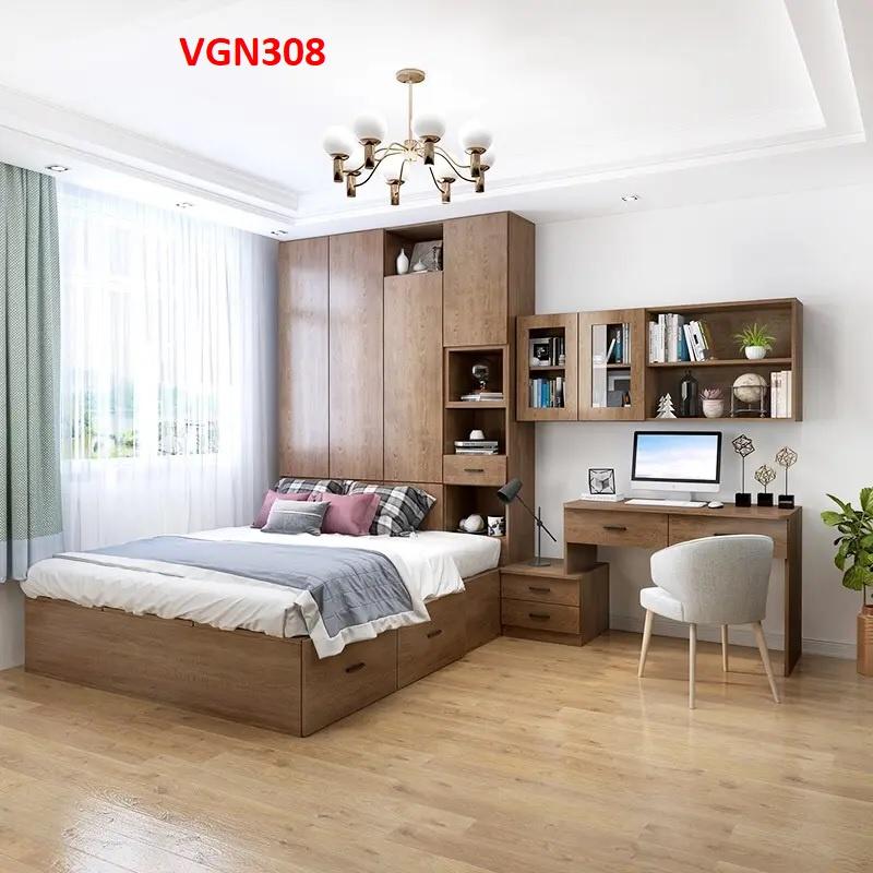 Giường ngủ đơn giản theo phong cách hiện đại VGN307 - Nội thất lắp ráp Viendong Adv