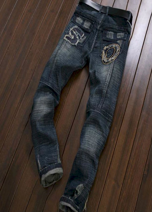 Quần jeans dài rách chữ s Mã: ND1147