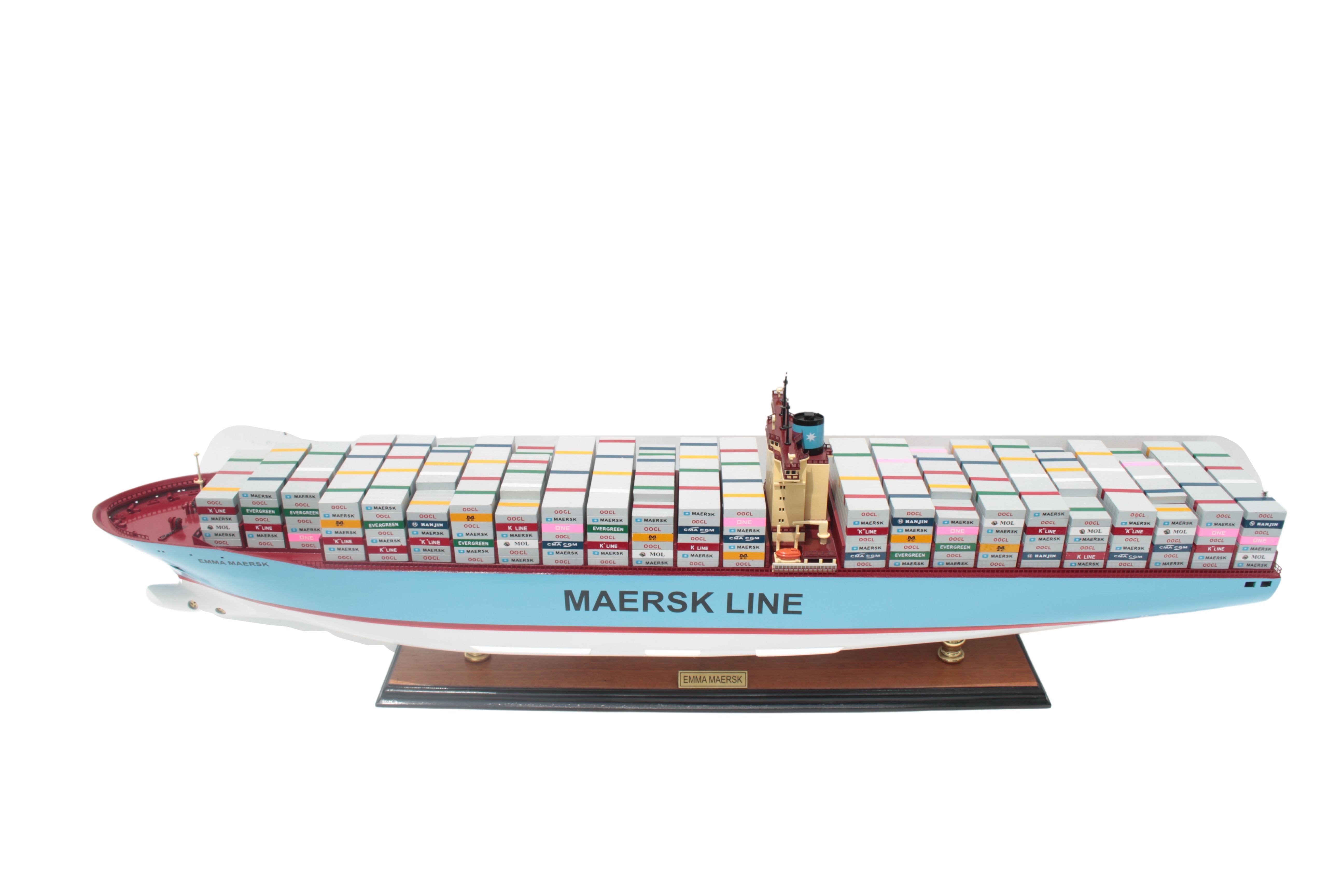 Mô hình tàu container EMMA MAERSK (có gắn đèn) - 105cm