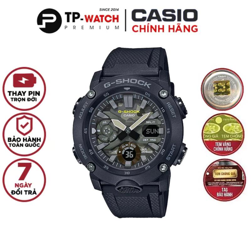 Đồng Hồ Nam Dây Nhựa Casio G-Shock GA-2000SU-1A Chính Hãng - GA-2000SU-1ADR Carbon Core