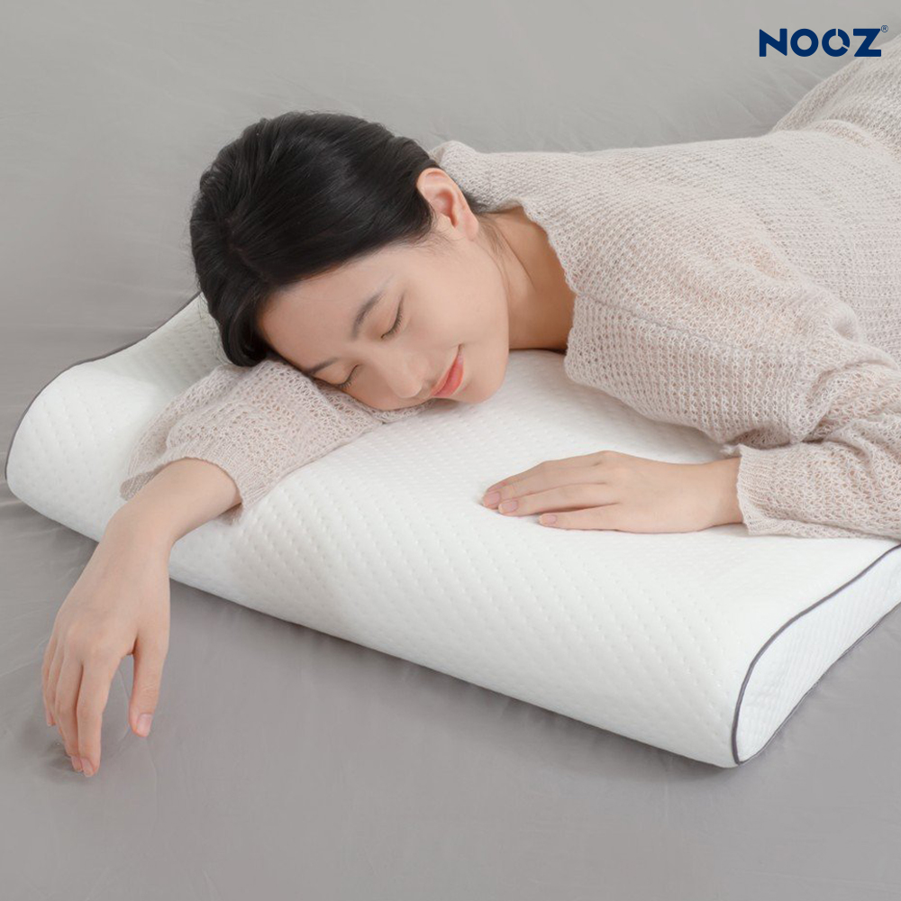 Gối ngủ Memory Foam Contour NOOZ Home Goods ruột cao su non, gối chống trào ngược người lớn nằm