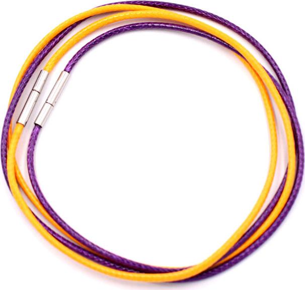 Combo 2 sợi dây vòng cổ cao su - vàng + tím DCSVI1