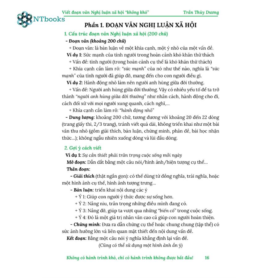 Sách - Viết đoạn văn nghị luận xã hội không khó