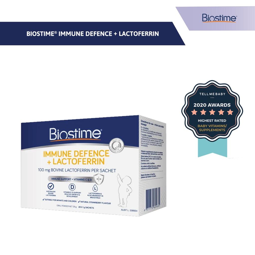 Biostime Immune Defence + Lactoferrin, tăng cường đề kháng hộp 28 gói 2g