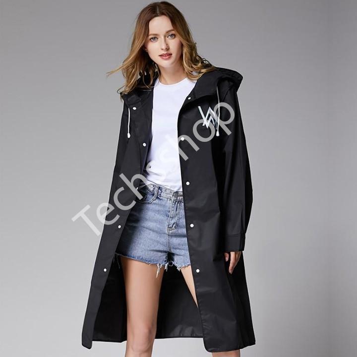 Áo Mưa Đi Xe Máy, Đi Bộ WV Cho Nam Nữ Có Nón Phủ Đầu