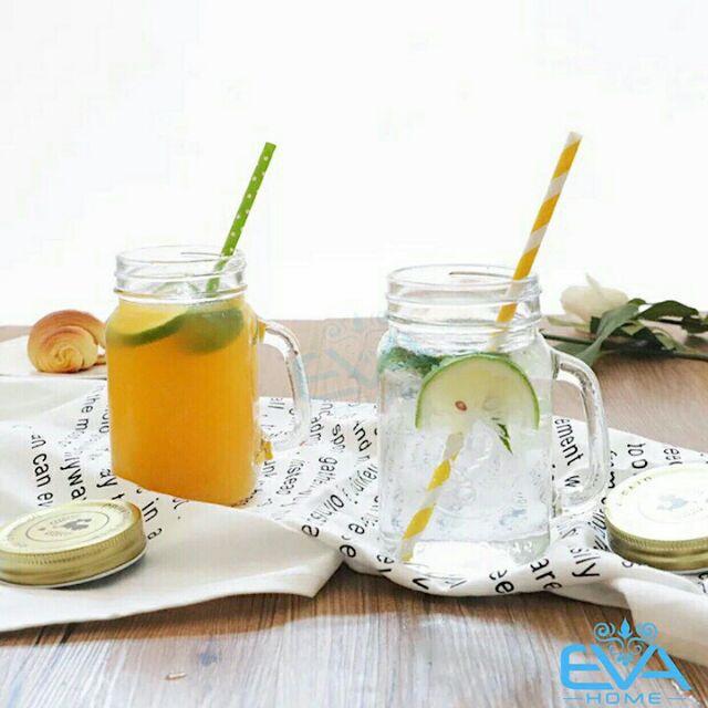 Cốc thủy tinh có quai có nắp 500ml