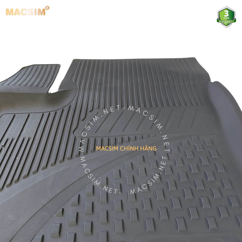 Thảm lót sàn ô tô nhựa TPE Silicon KIA Seltos 2019+ Black Nhãn hiệu Macsim