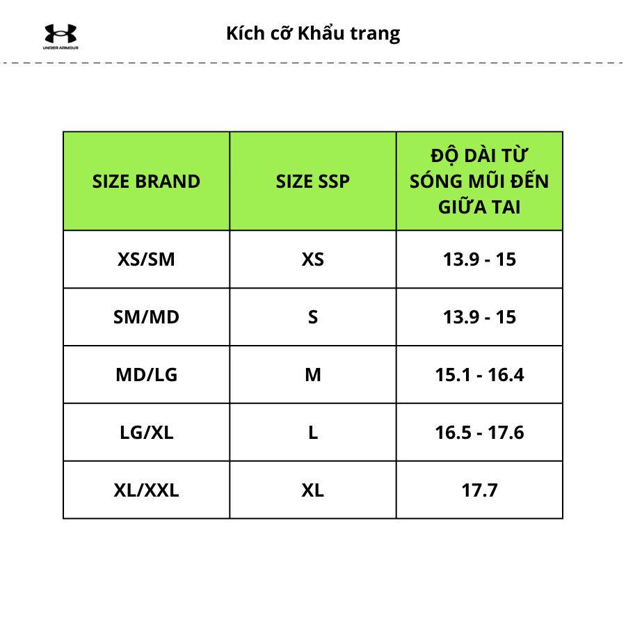 Khẩu trang thể thao unisex Under Armour Sportsmask Featherweight - 1372228
