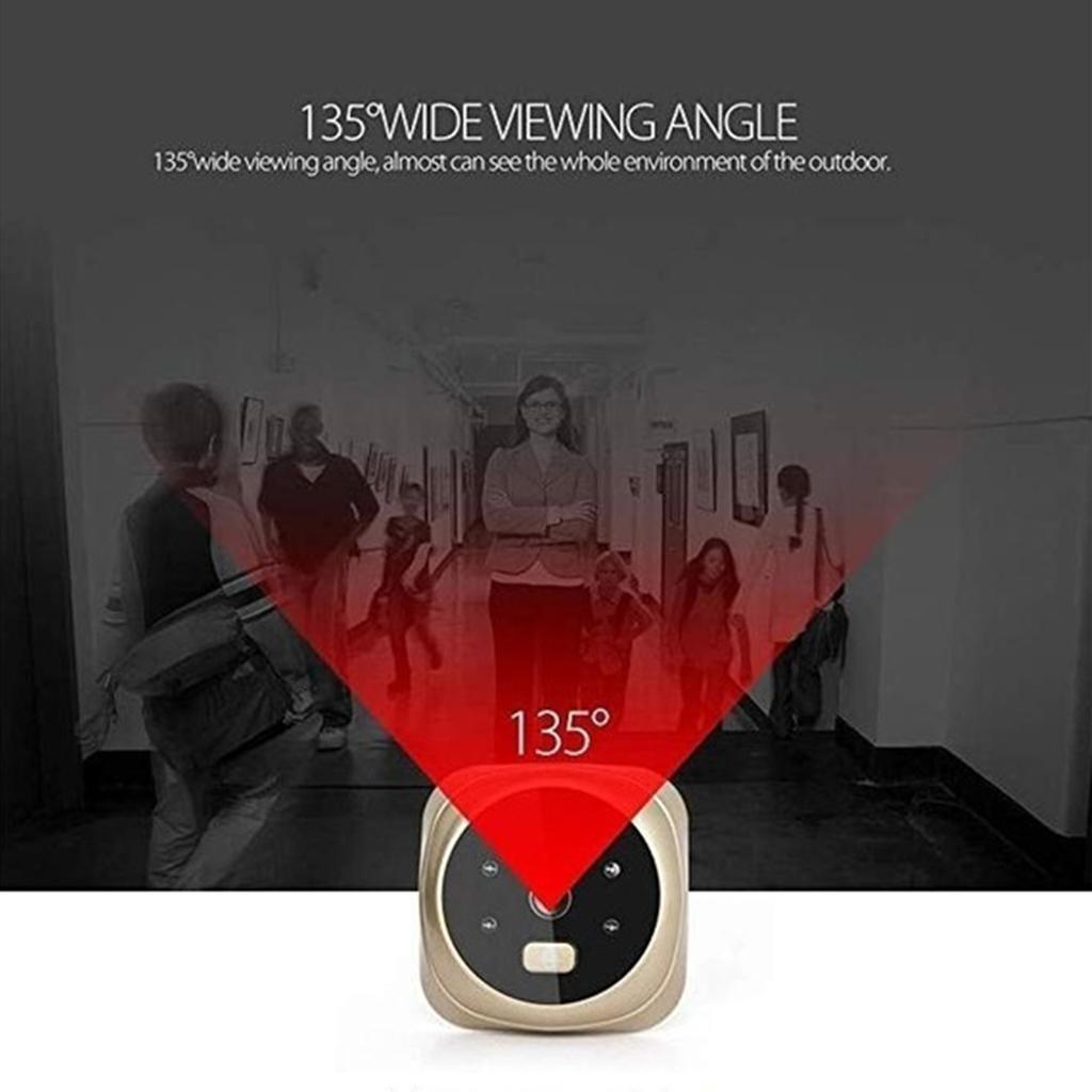 2.4inch 720P Screen Home Wireless Video Doorbell w/  Peephole